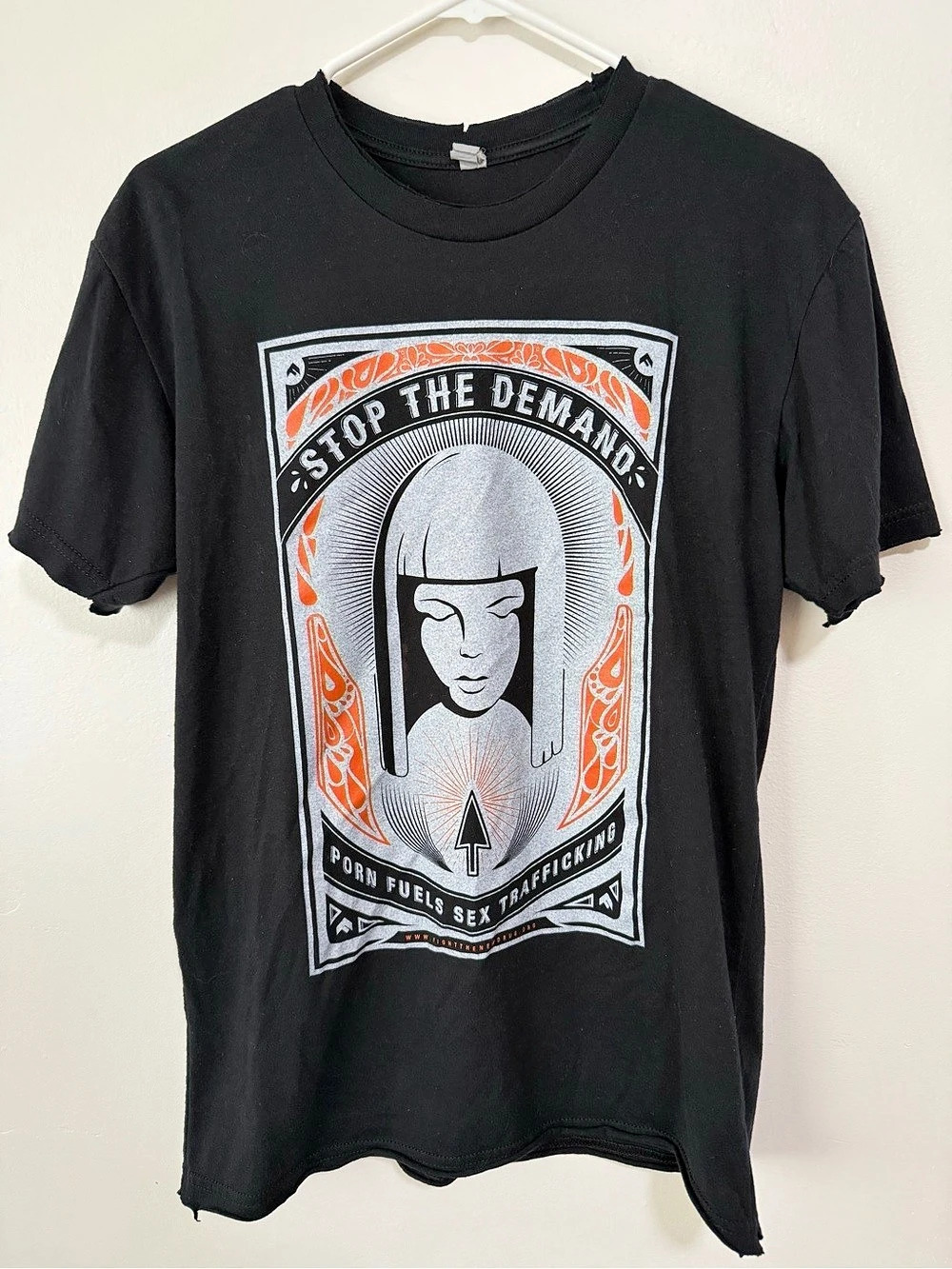 Fight the New Drug Stop The Demand T-Shirt Black Size Medium